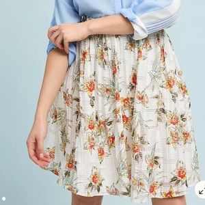 EUC Anthropologie dRA Los Angeles Beachy Floral Skirt
